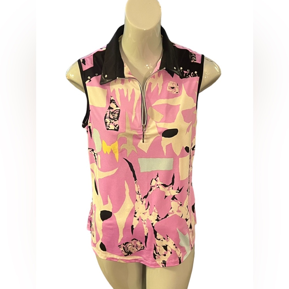 Jamie Sadock Golf Pink Sleeveless Top